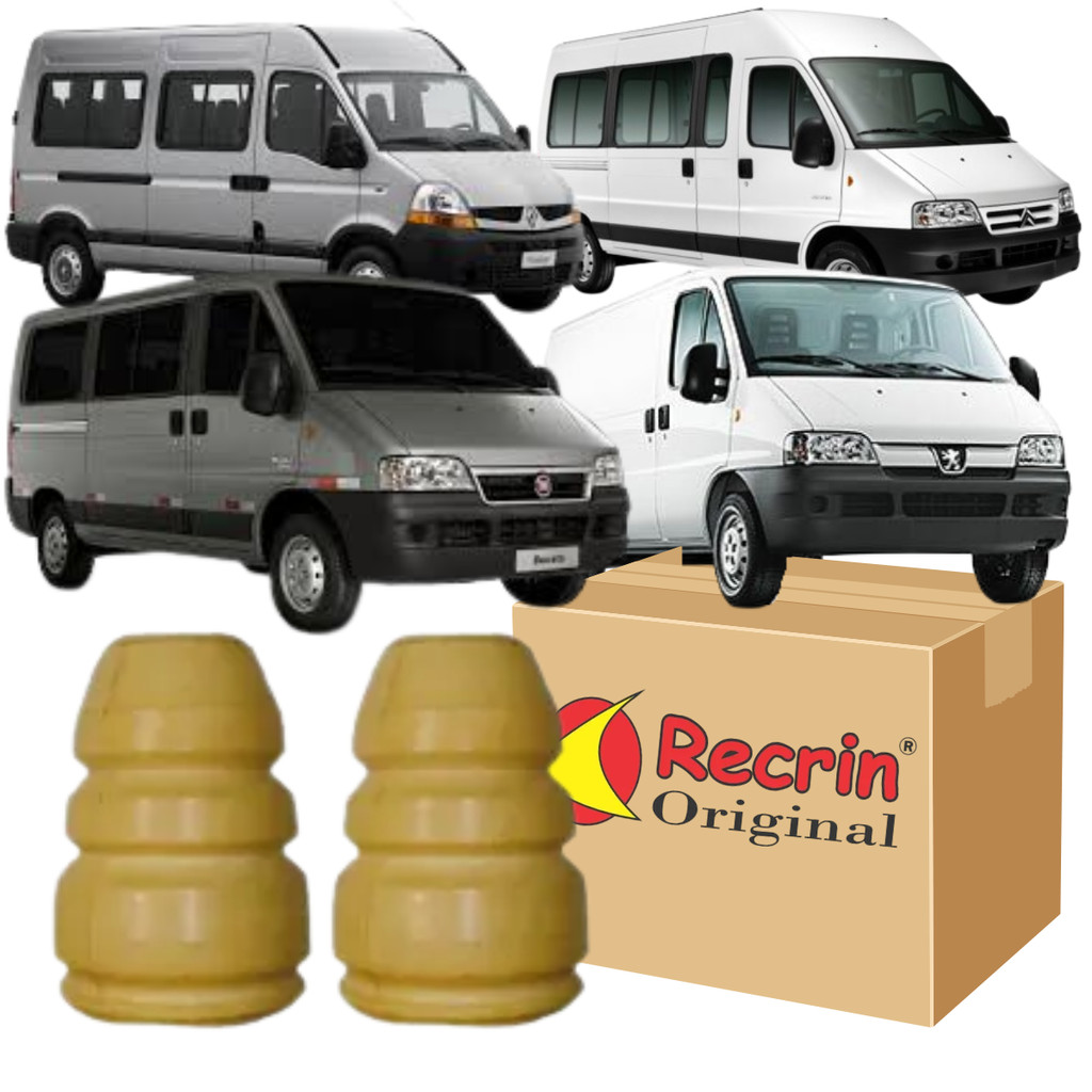 Kit Batente Amortecedor Traseiro Jumper Ducato Boxer Master 1994 a 2017 Recrin