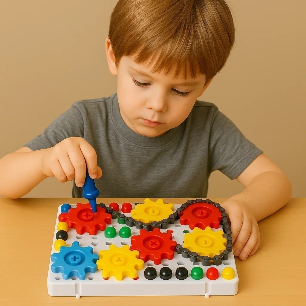 Kit Ferramenta Brinquedo Didático Crianças Montar Chave Boneco Presente Quebra Cabeça Concerto