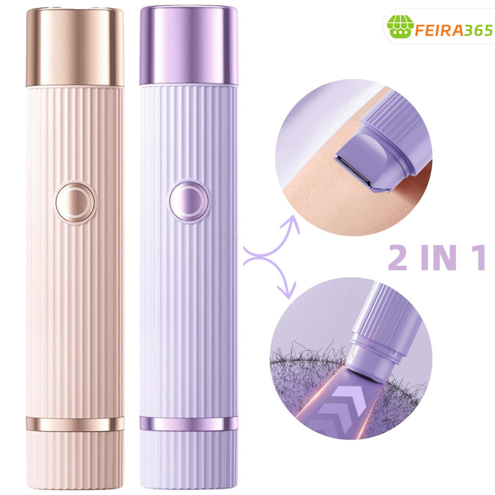 Depilador Elétrico Feminino Recarregável, Navalha Dupla - Removedor de Pelos em Oferta na Shopee