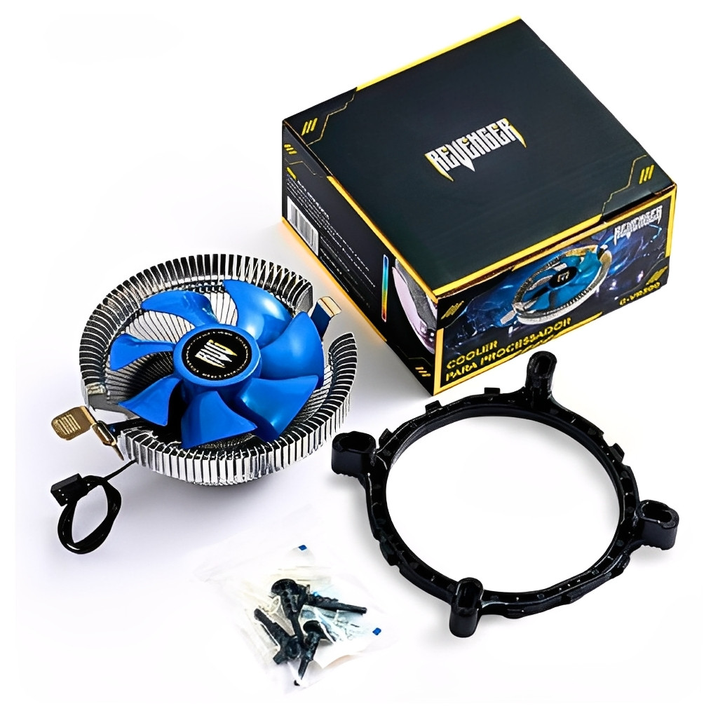 Cooler 90mm CPU High Performance Compatível Intel/AMD Compacto e Silencioso para Gamers G-VR300