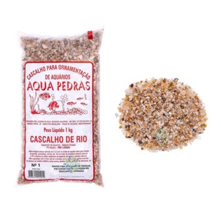 1kg Substrato Cascalho de Rio Nº 1 Natural Para Aquários Decoração Vaso Jardim em Oferta na Shopee