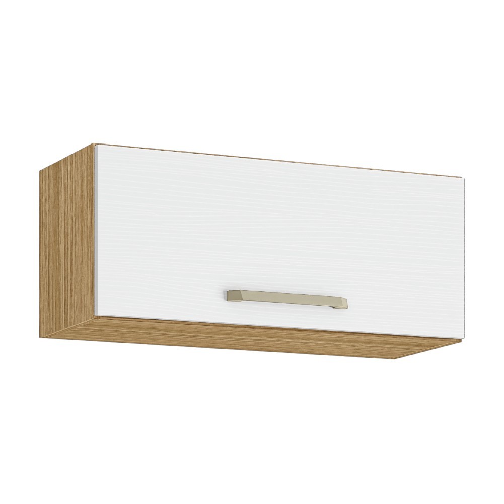 Armário Aéreo Geladeira De Cozinha e Lavanderia 1 Porta Módulo Madeirado / Branco Ametista Kits Paraná em Oferta na Shopee