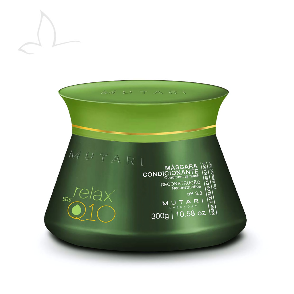 Mutari Relax Sos Q10 Máscara Para Cabelos Com Química 300g