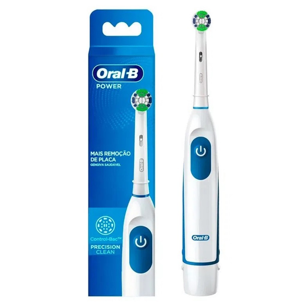 Escova de Dentes Elétrica á pilhas Oral-B Power para Remoção de Placas e Gengiva Saudável