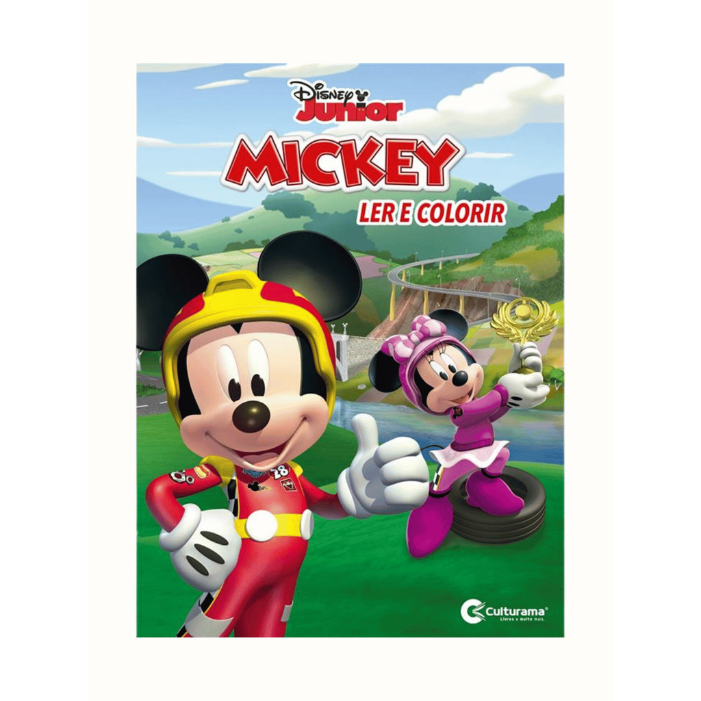 Livro Infantil Colorir Disney Ler e Colorir 8 páginas Mickey - Culturama