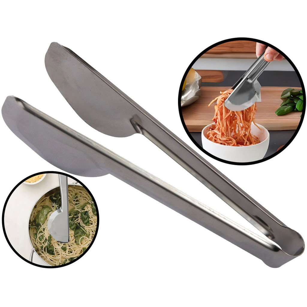 Pegador Para Servir Massas Saladas Carnes Pães Multiuso Em Aço Inox 20cm Clink em Oferta na Shopee
