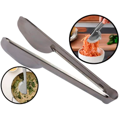 Pegador Para Servir Massas Saladas Carnes Pães Multiuso Em Aço Inox 20cm Clink