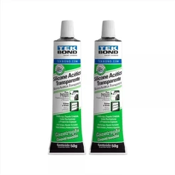 2 Adesivos Silicone Acético Construção Veda Porta Janelas 50g