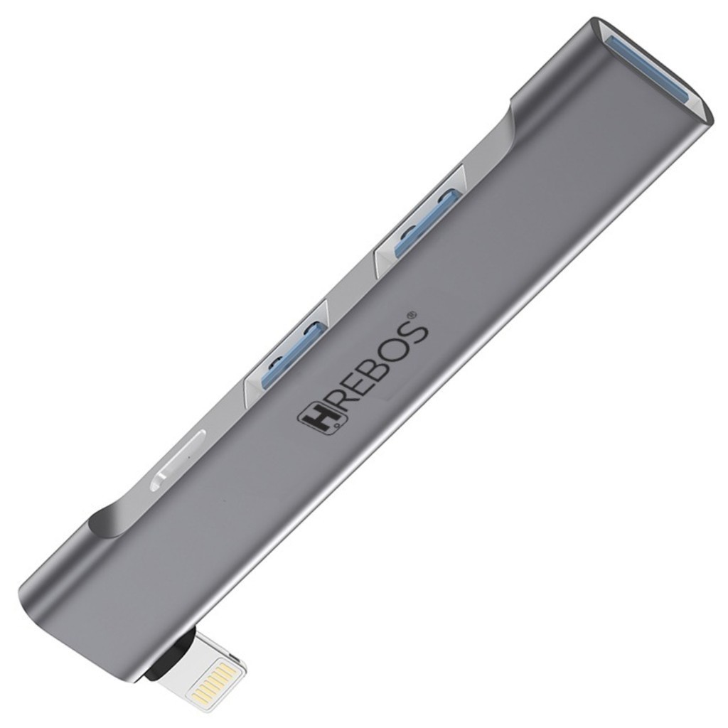 Hub Extensor Lightning 3 Portas Usb 3.0 1 Porta Tipo C