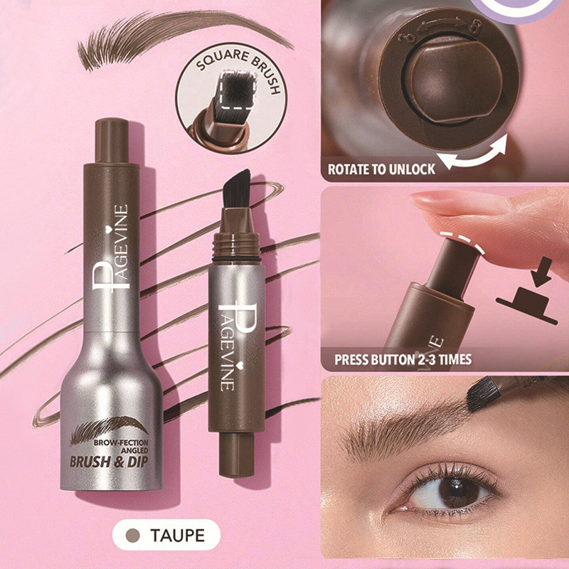 Lápis De Coloração Para Sobrancelhas Com Cabeça De Escova Grande , Modificação Natural Da Linha Do Cabelo , Caneta Tintura De Tipo Presença , Anti-Manchas E À Prova D'água