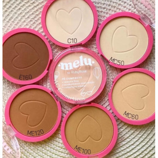 Pó Facial Compacto Acabamento Aveludado Cobertura Média Textura Fina -  Melu By Ruby Rose em Oferta na Shopee