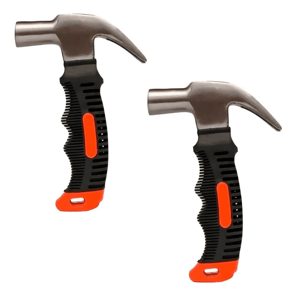 Kit 2 Mini Martelo Pequeno Cabo Emborrachado Martelinho 16cm em Oferta na Shopee
