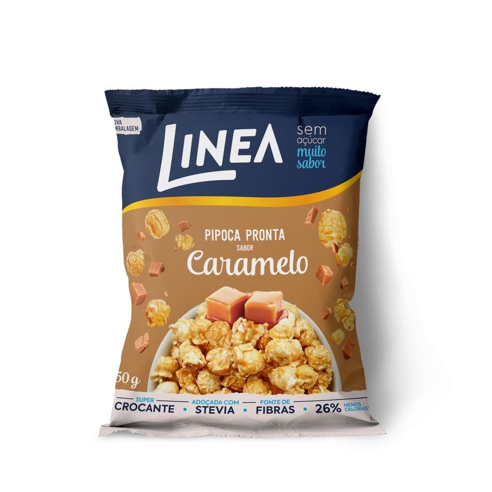 Pipoca Pronta Sabor Caramelo Diet Linea 50G em Oferta na Shopee