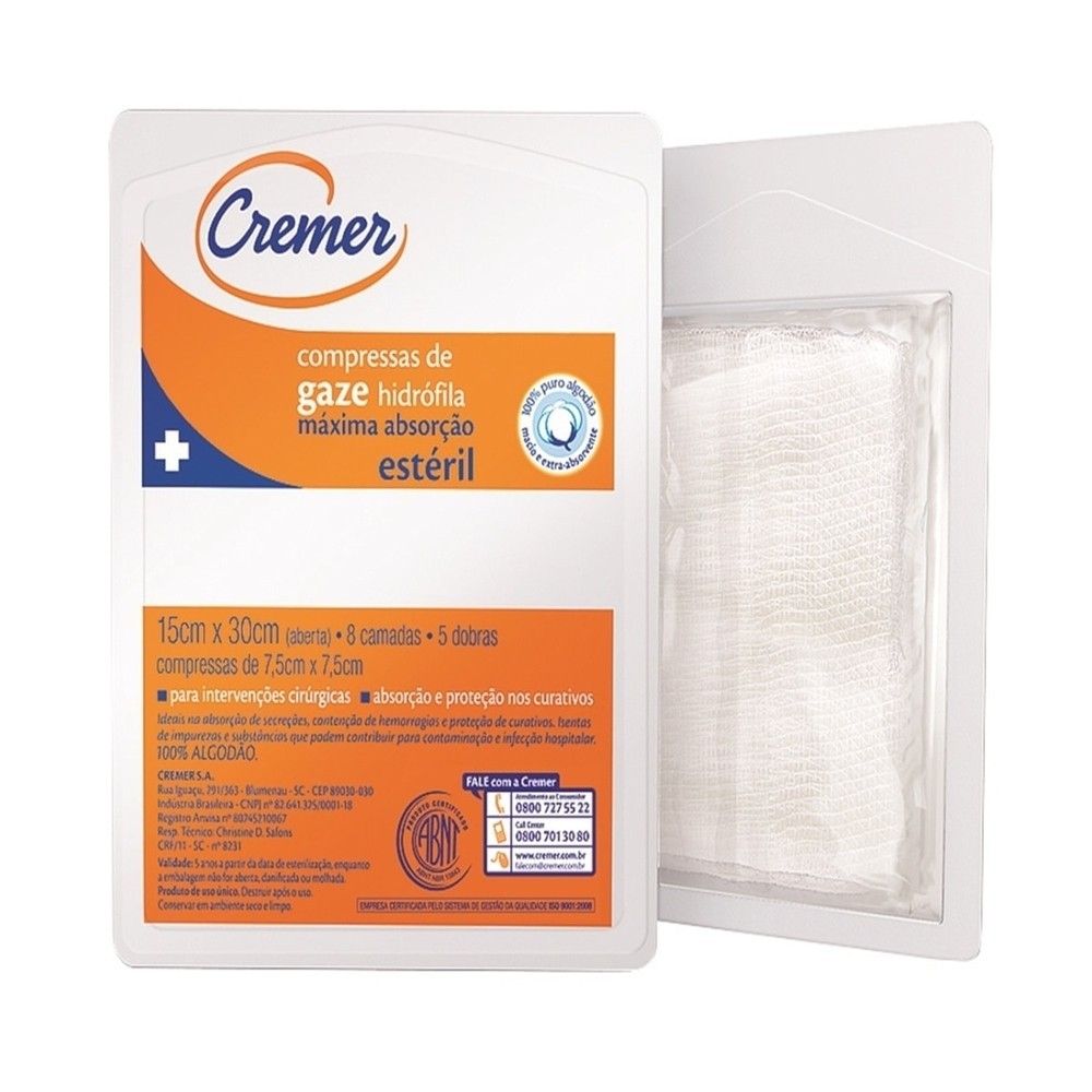 Compressa de Gaze Cremer Esteril 5 Unidades em Oferta na Shopee