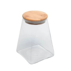 Porta Mantimento Wolff de Vidro com Tampa de Bambu 500ml