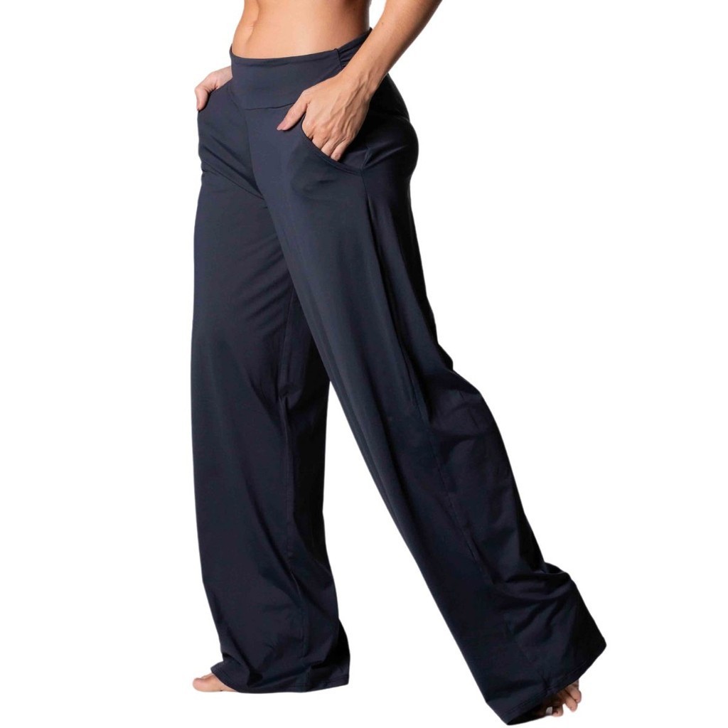 Calça Punta Cana Menehhune Feminino Pantalona Microfibra Casual Verão