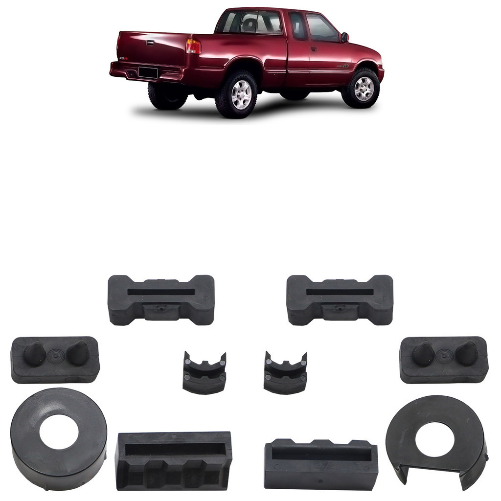 Kit Reparo Bucha Tampa Traseira Dobradiça S10 1995 1996 1997 1998 1999 2000 2001 2002 2003 2004 2005 A 2011 10 Peças