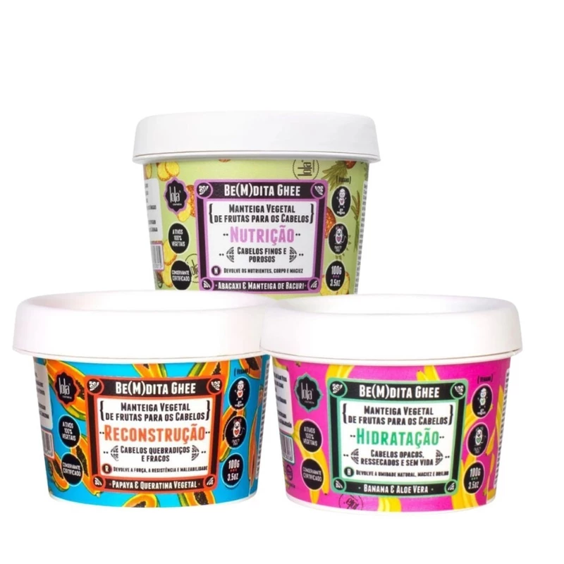 Revitalize Seus Fios! 💖 Kit Lola Ghee 3x100g