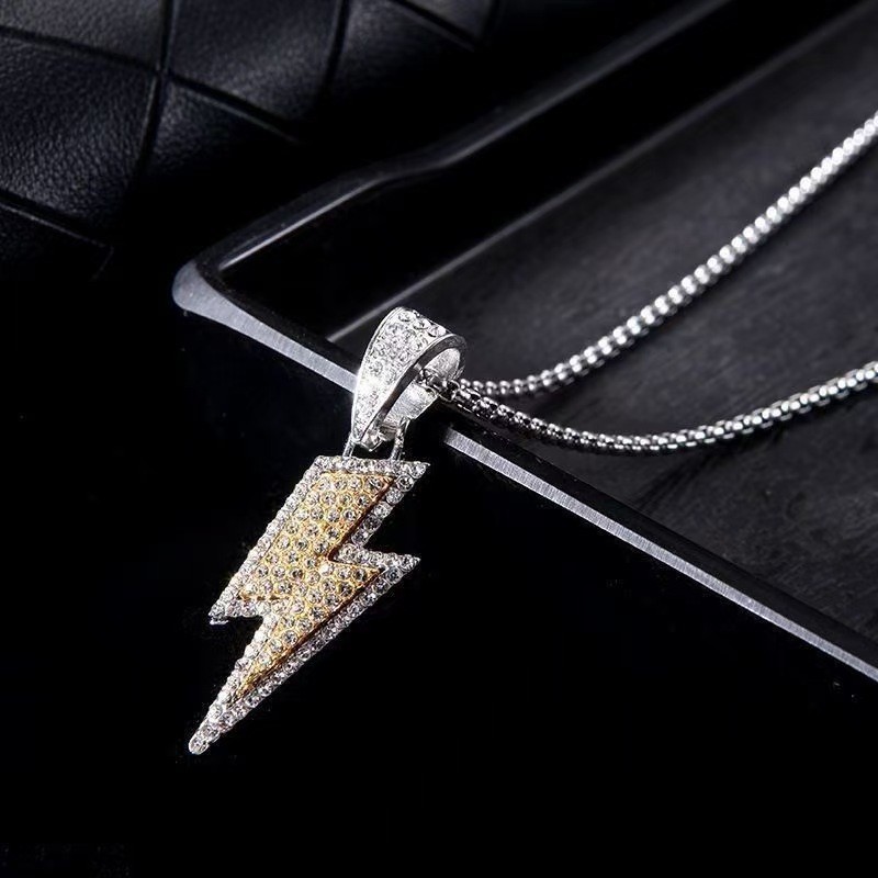 Pingente Relâmpago Colar Pingente High-End Pingente Homens Jóias da moda Jóias Long Sweater Chain Acessórios Mulheres