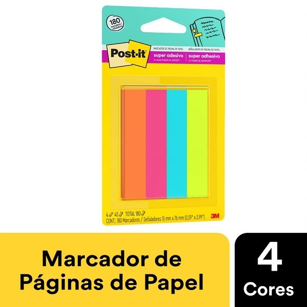 POST-IT FLAGS de Papel 15MM X 38MM 180 Folhas 3M