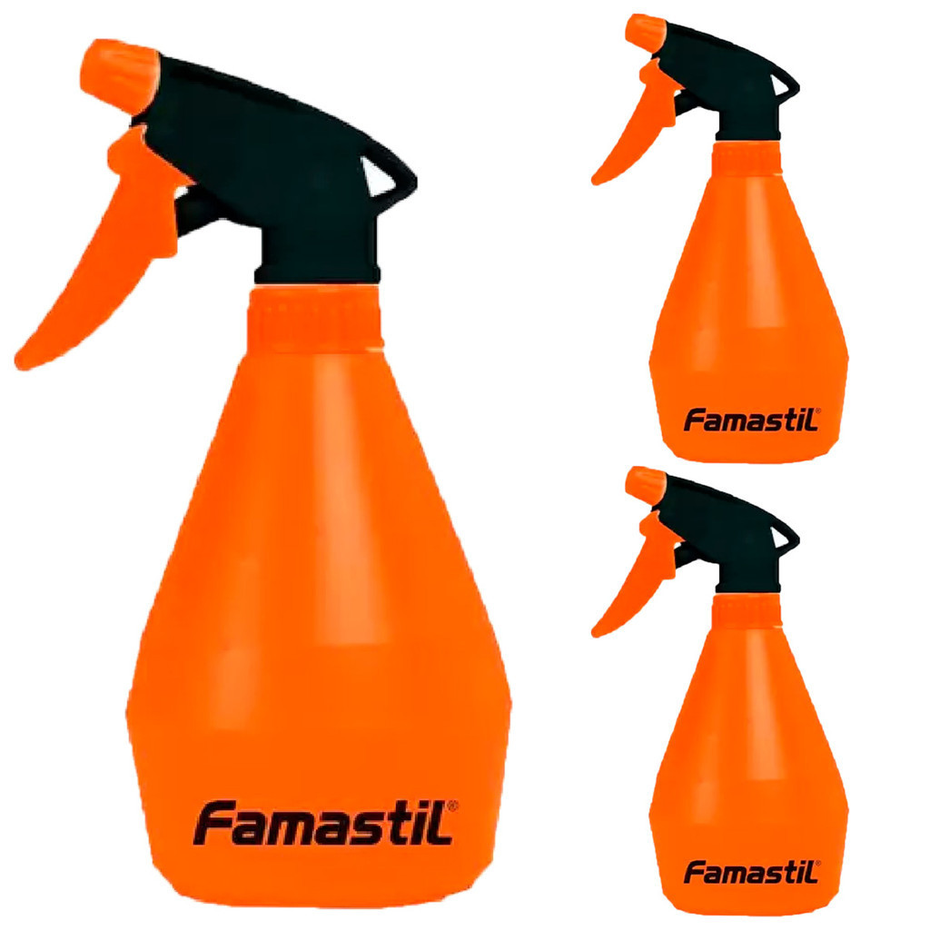 Pulverizador Manual Famastil 500ml | leve e prático, fácil de usar, resistente Kit com 3