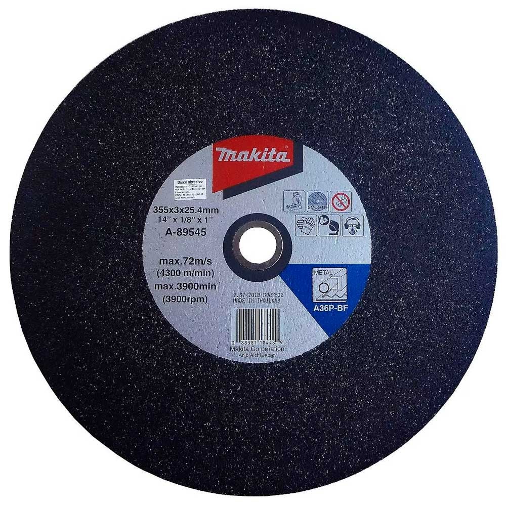 Disco De Corte Para Metal 355x3x25.4 Mm A-89545-5 MAKITA em Oferta na Shopee