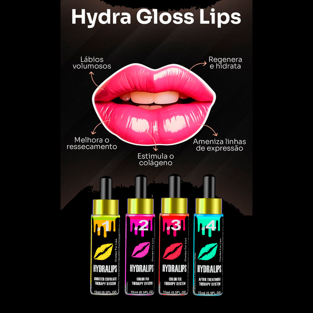 Kit Hidra Gloss Lips/ Hydra Gloss/dermapen tratamento dos lábios
