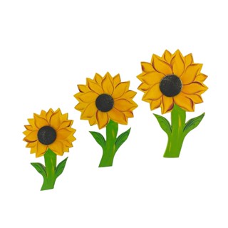 Trio De Girassol P Decorativo Artesanal Kit Decoração Quadro Parede em Oferta na Shopee