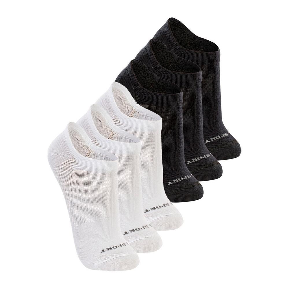Kit com 6 Meias Esportiva Invisível Lupo 3170-003 Colorido - Women Clothes