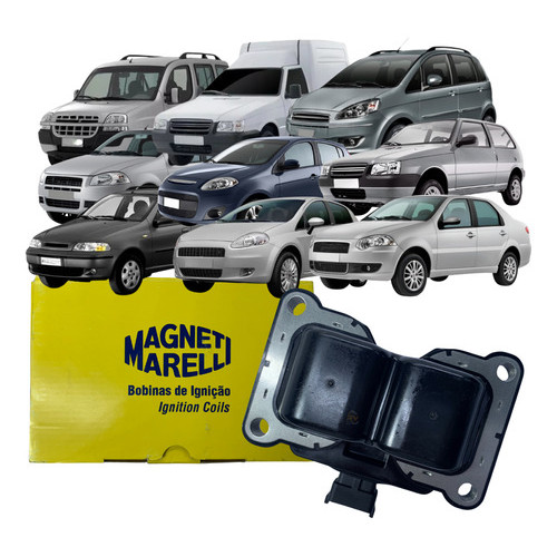 Bobina Ignição Magneti Marelli Doblo Fiorino Idea Palio Punto Siena Strada Uno 1.3 16v 2001 a 2015 - Spare Parts and Accessories for Vehicles