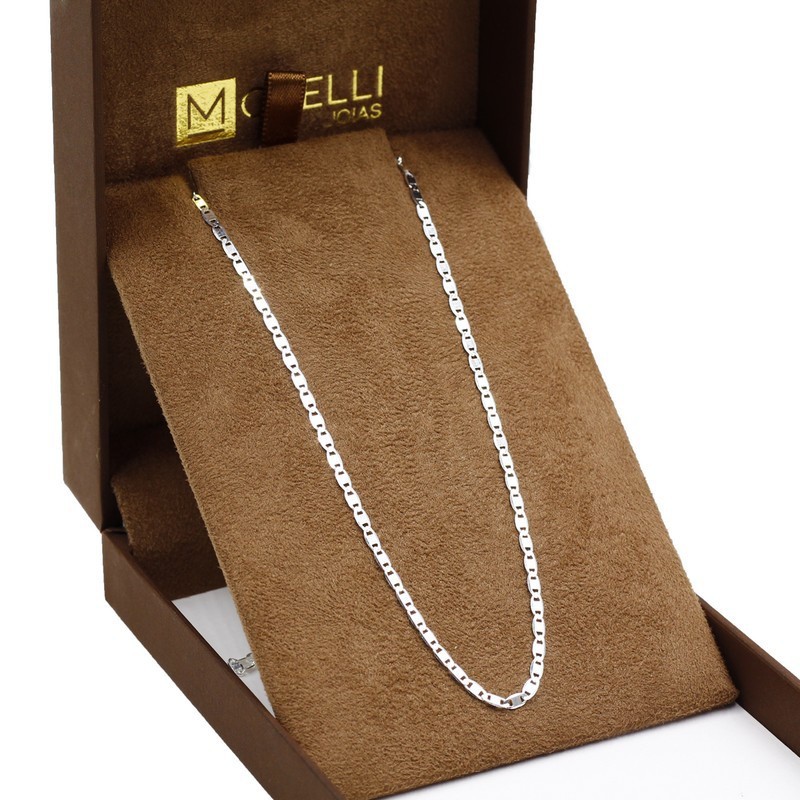 Corrente De Prata 925 Masculina Piastrine 70cm 2,5mm - Original, Certificado, Garantia Vitalícia em Oferta na Shopee