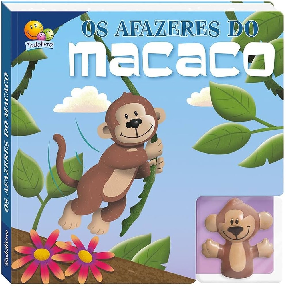 Com Dedoche - Leia e Brinque: Os Afazeres do Macaco | Livro-Dedoche Cartonado | Todolivro