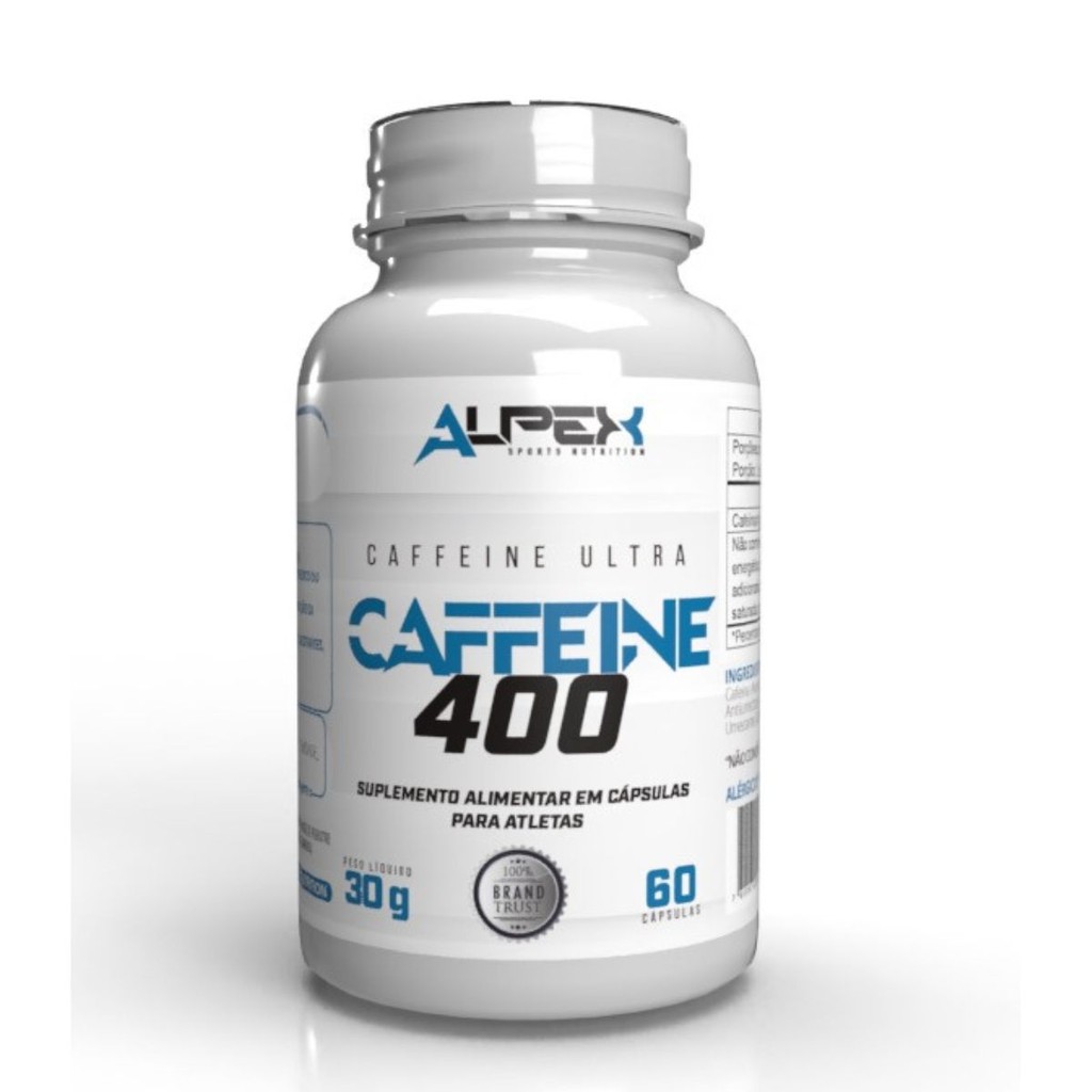Cafeína 400mg 60 Cápsulas - Alpex Sports Nutrition