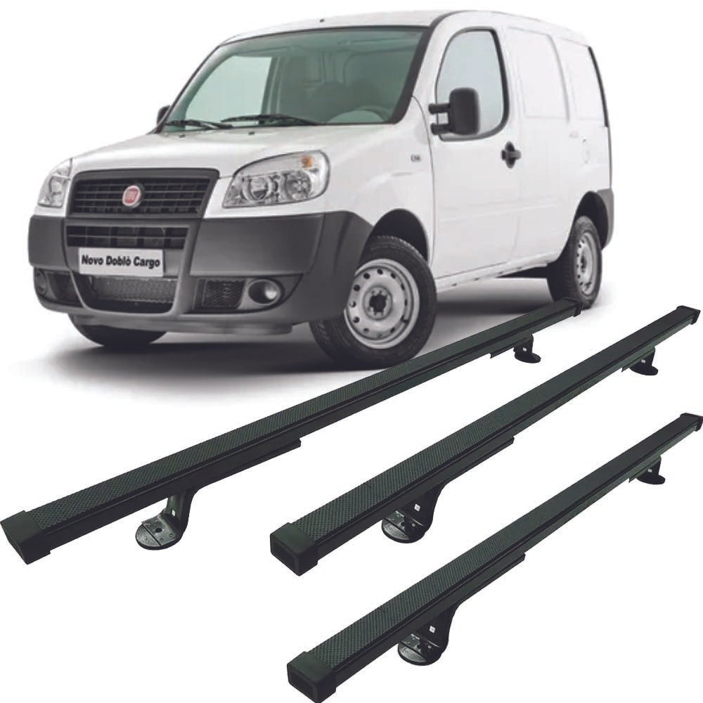 3x Rack Teto Roca Bagag Fiat Doblo Cargo Furgão 10/ 21 187-3