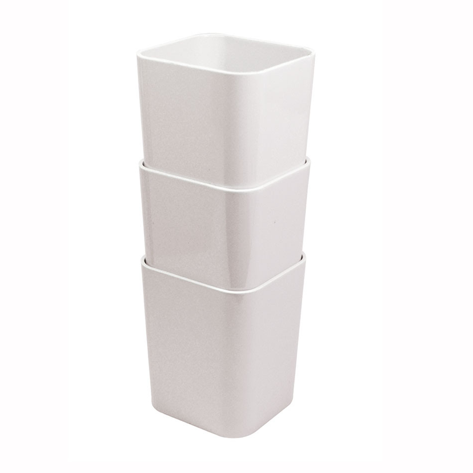 Porta objetos multiuso com 3 unidades Branco 6413.E Dello - Stationery