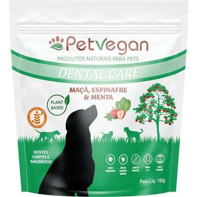 Petisco PetVegan Dental Care para Cães Sabor Maçã Espinafre e Menta
