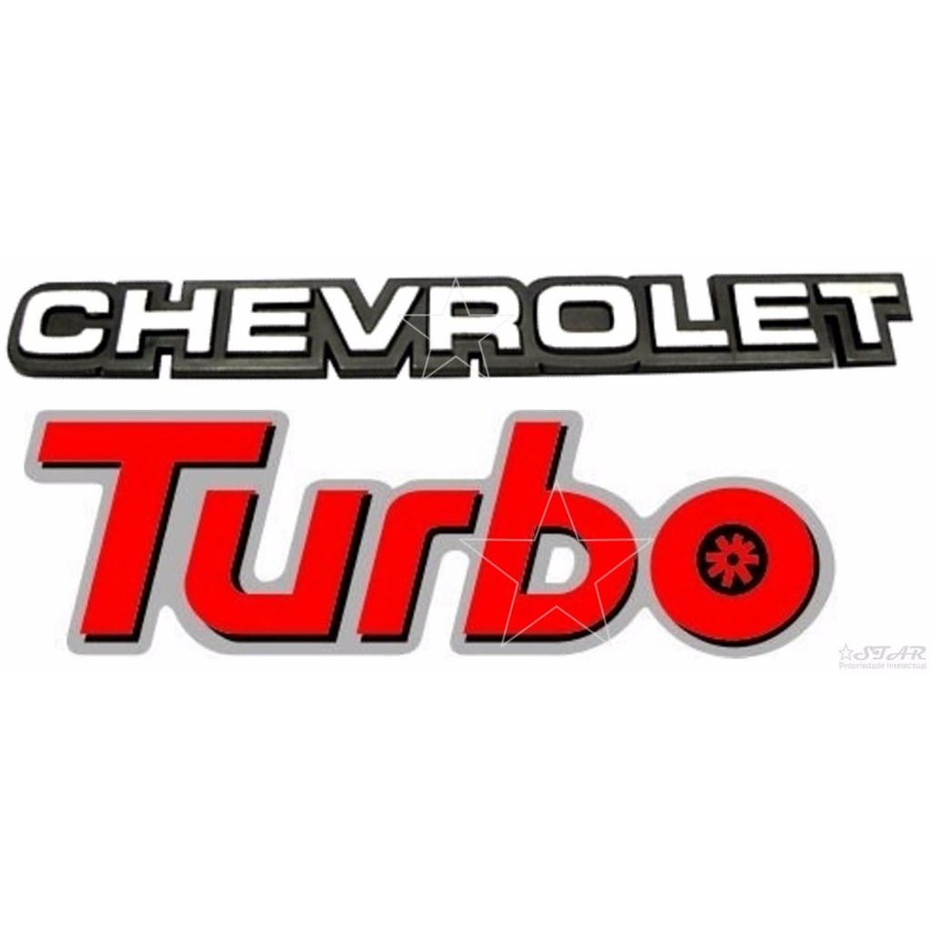 Emblema Chevrolet + Turbo - D20 1985 À 92 - Modelo Original