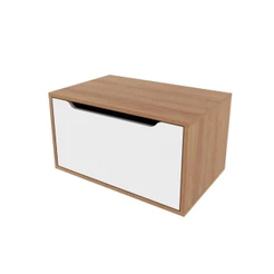 Gabinete Banheiro 60cm Tecno Mobili BN3646 Marrom Branco