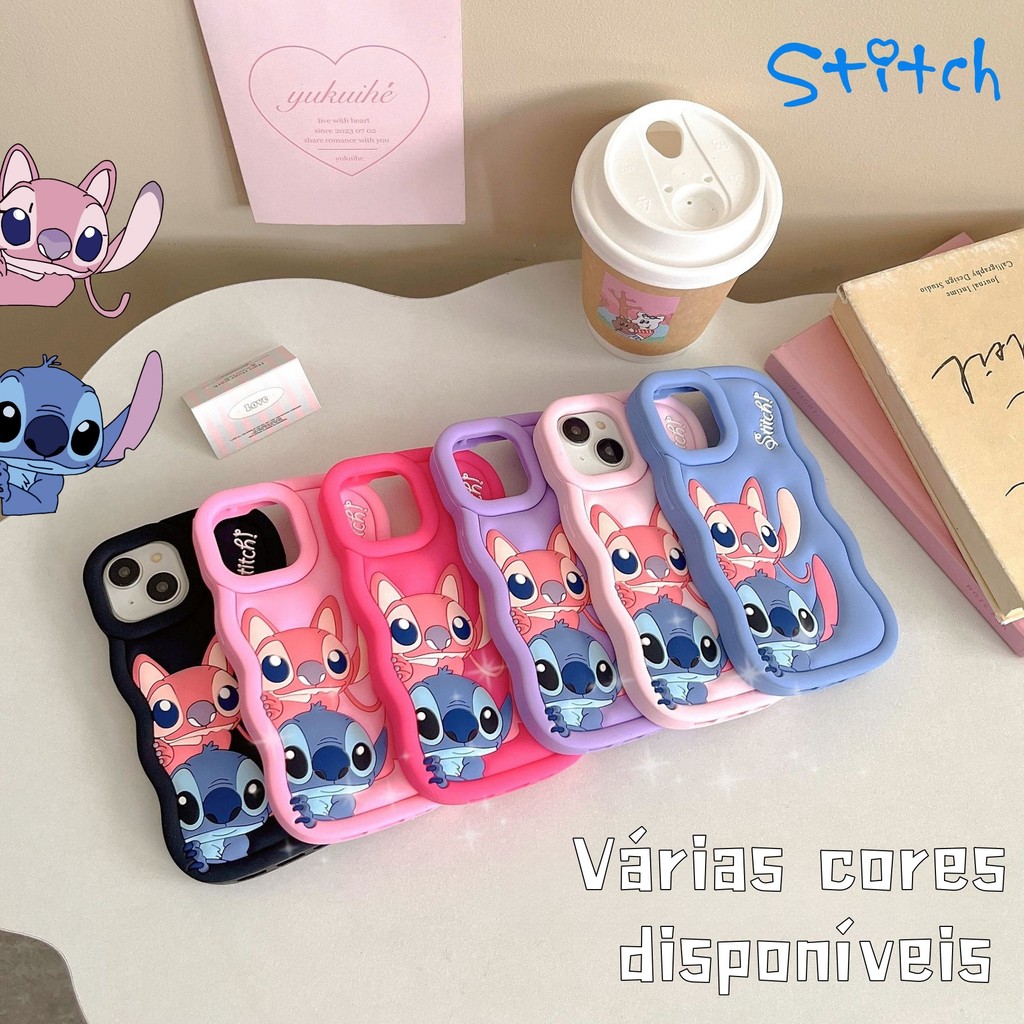 Capinha iphone 11/12/13/14/15 Pro max,Capinha 3d de silicone do stitch,Capa macia à prova de choque, várias cores disponíveis, anime fofo stitch,Aplicável iPhone 11,12,13,14,15,11PM,12PM,13PM,14PM,15PM