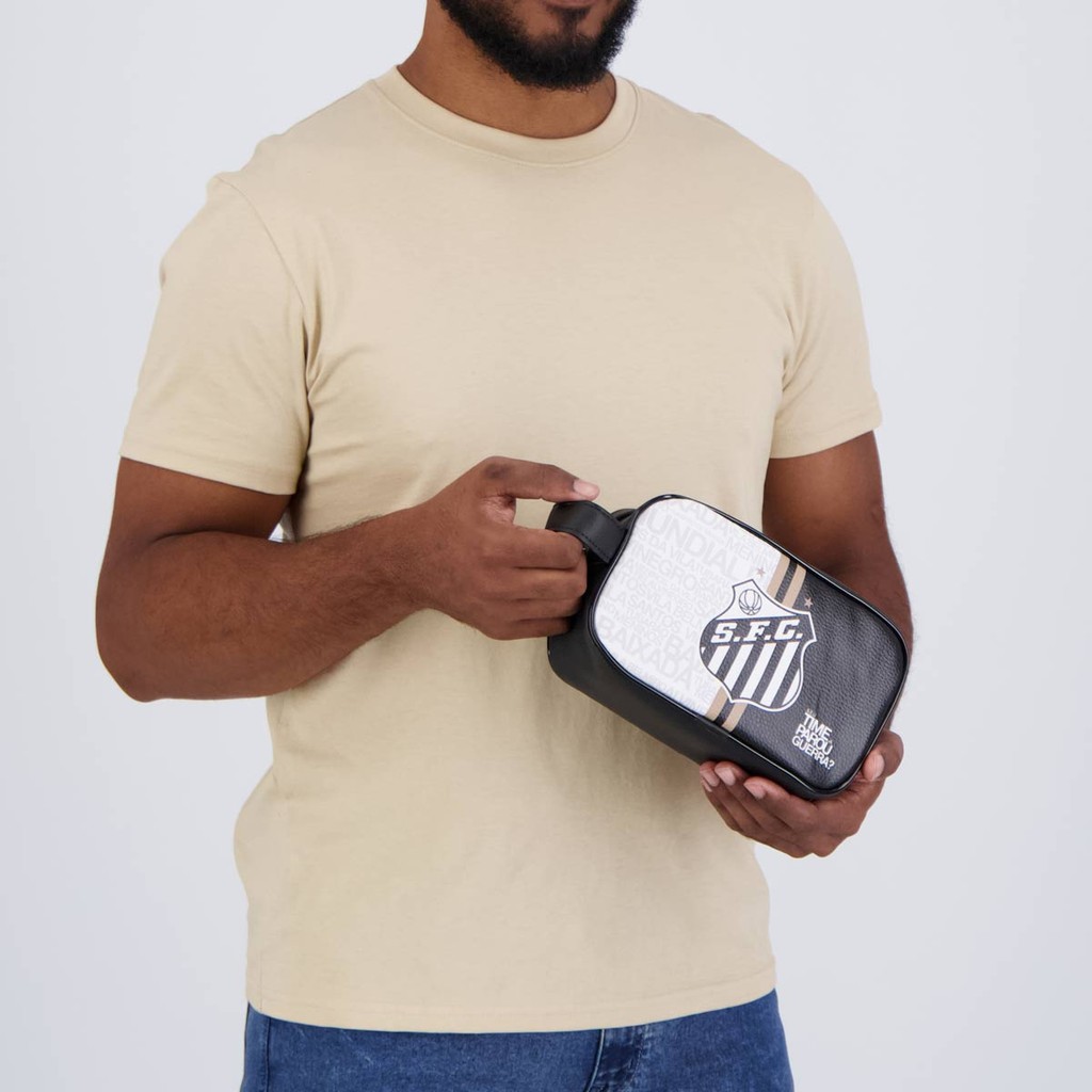 Necessaire Santos Preta e Branca em Oferta na Shopee