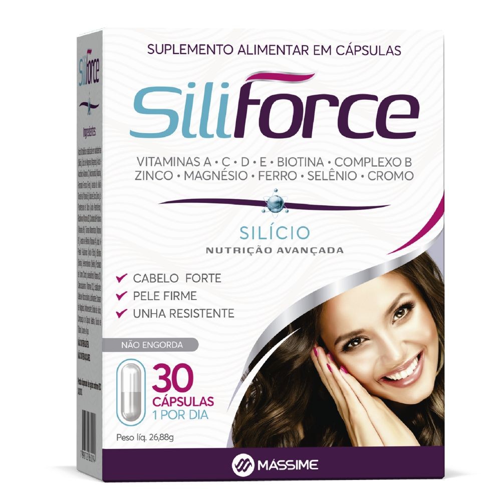 Siliforce - suplemento para unhas e cabelos-30cps - Massime em Oferta na Shopee