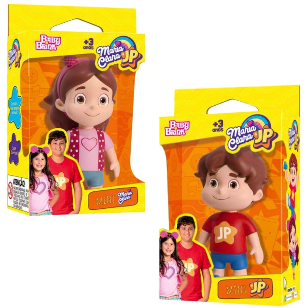 Bonecos Mini Maria Clara e Jp 12 Cm Youtuber Baby Brink