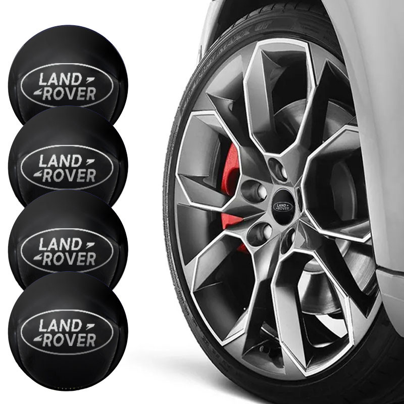 4 Pçs 56mm Centro Da Roda Do Carro Hub Tampa Emblema Logotipo Decalque Adesivo Para Land Rover Range Sport Evoque Descob