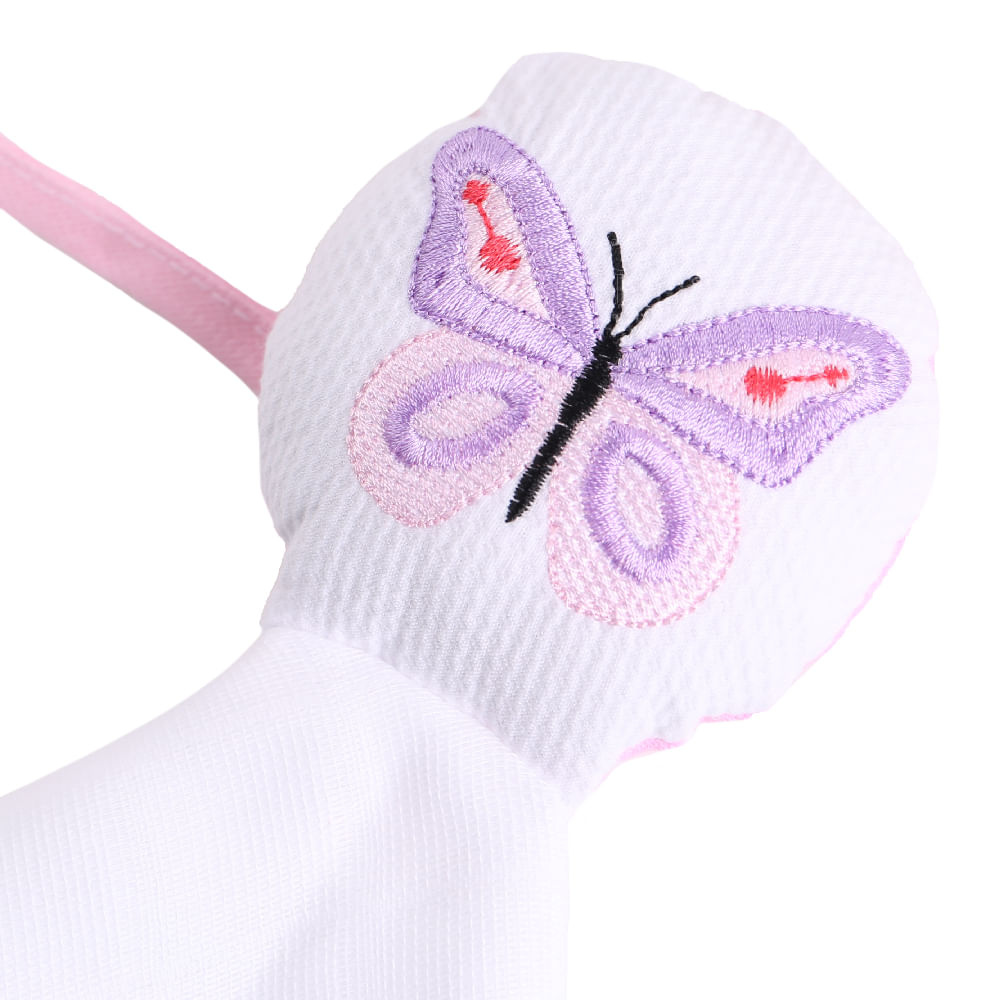 Naninha Baby Gijo Bordado Borboleta Com Prendedor