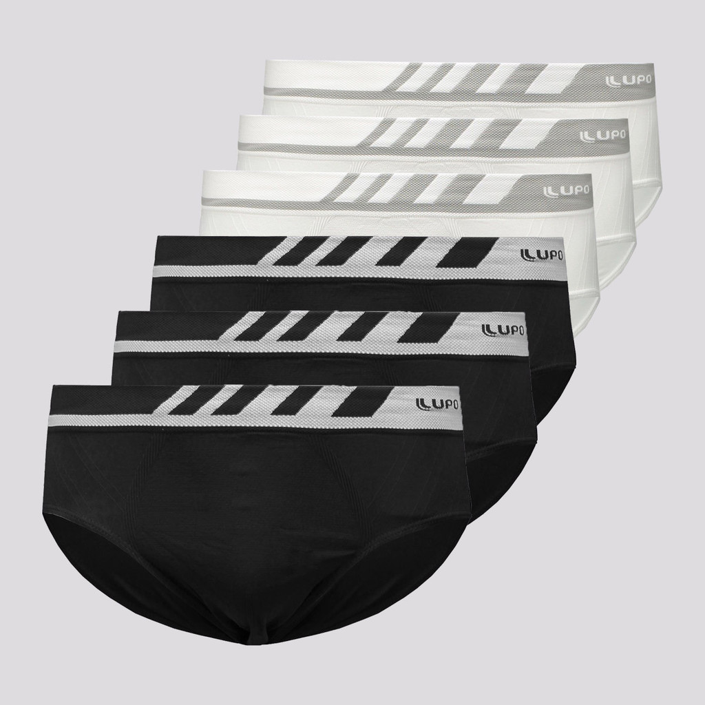 Kit de 6 Cuecas Slip Lupo Microfiber Sem Costura em Oferta na Shopee