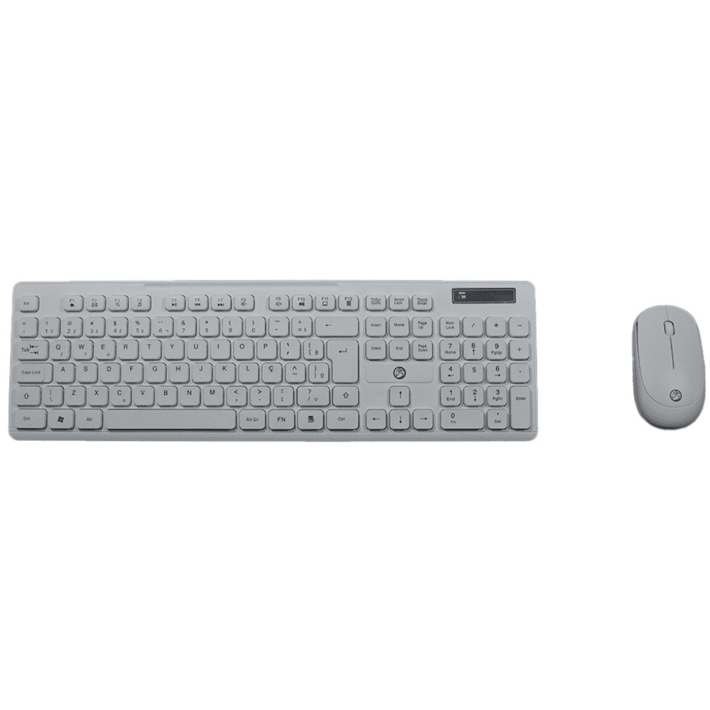 Kit Teclado E Mouse BrazilPC Sem Fio Branco - Computers & Accessories