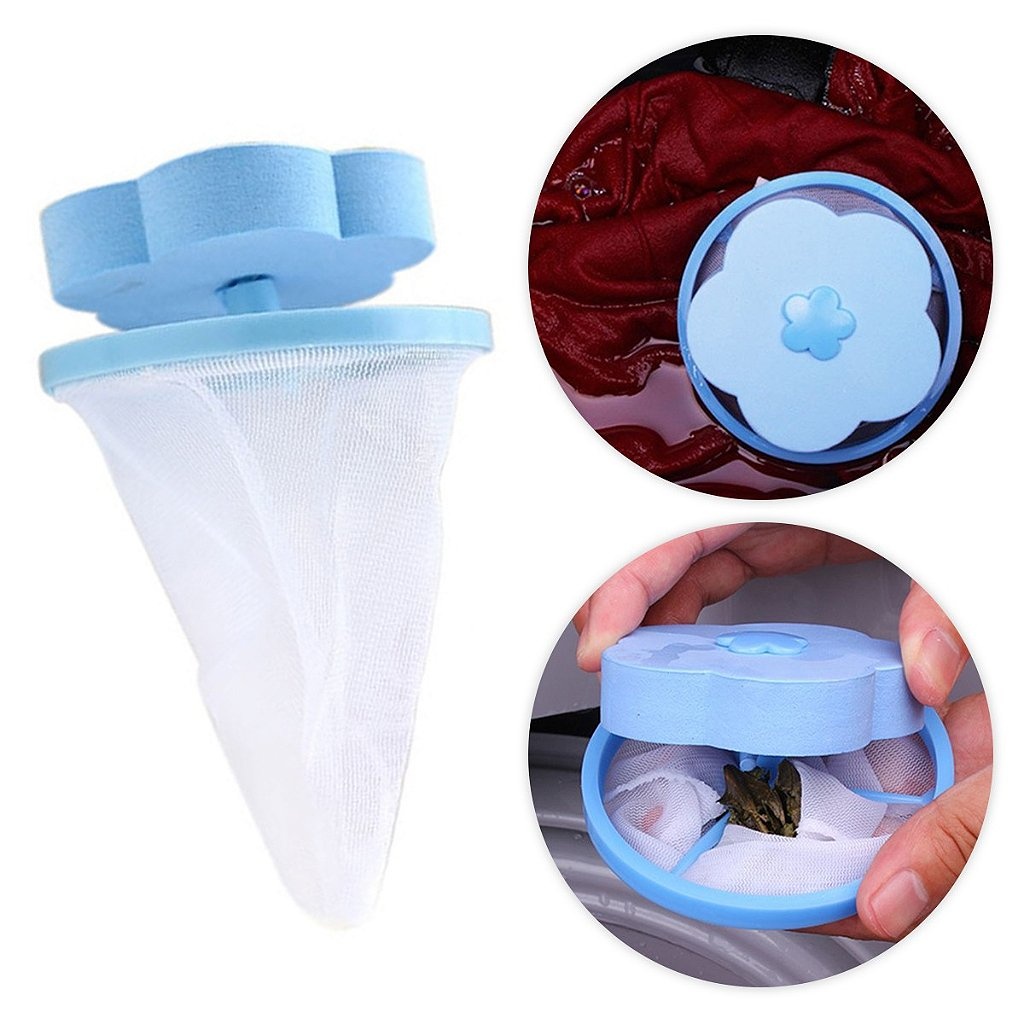JS Coletor Para Maquina De Lavar Tira Pelos Fiapos Flutuante Roupa