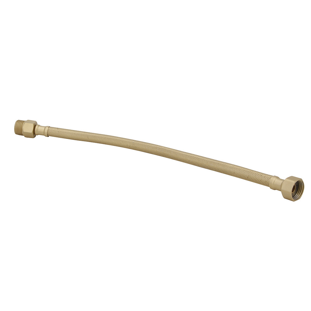 Kit 2 Engate Mangueira Flexível Dourado Trançado Inox 30cm — imagem 2 de 2