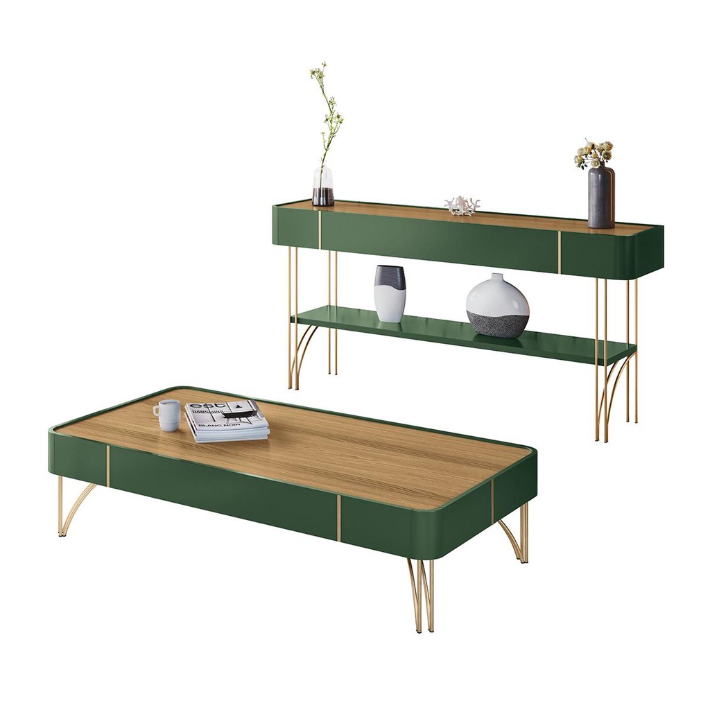 Aparador Buffet Vivant e Mesa de Centro Cadenza Pés em Aço em Oferta na Shopee