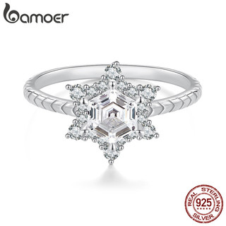 Anel De Tira Esterlina 925 Bamoer , Flores De Gelo Brilhantes , Joias Da Moda , Presentes Para Mulheres em Oferta na Shopee